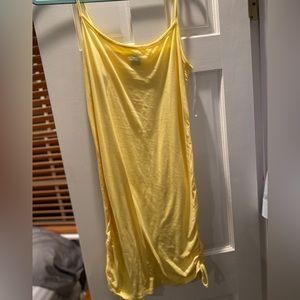 Runched yellow tank top dress